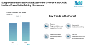 Europe Generator Sets Market to Reach Approximately USD 7.38 Billion by 2025, Expected to Grow at 9.4% CAGR, with Medium Power Units Gaining Momentum