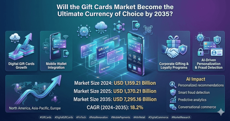 Gift Cards Market Battles for USD 7295 Billion by 2035 at 18.2% CAGR
